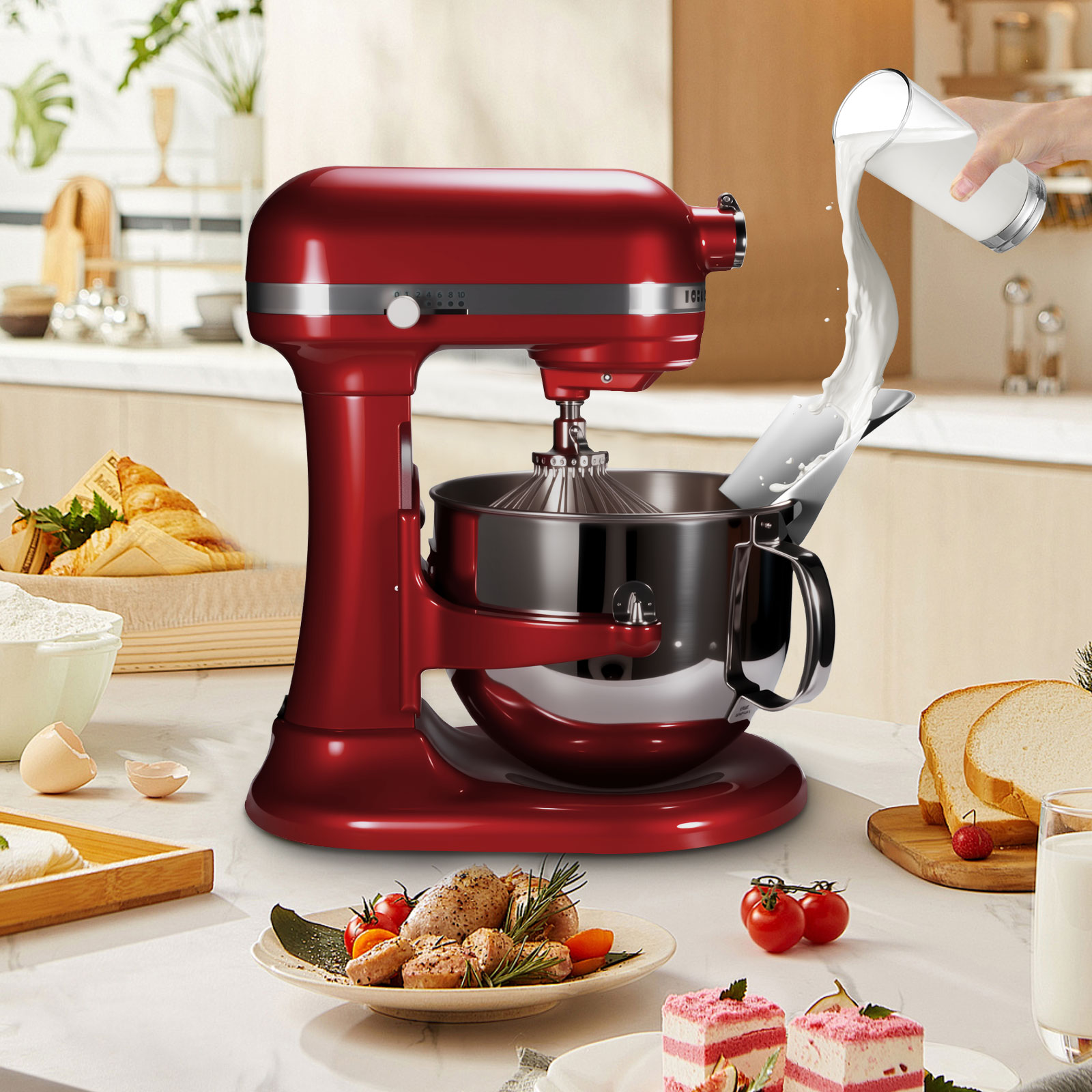 1pc Stainless Steel Tipping Gu - Commercial Kitchen Aid Mixer avaliação e preço