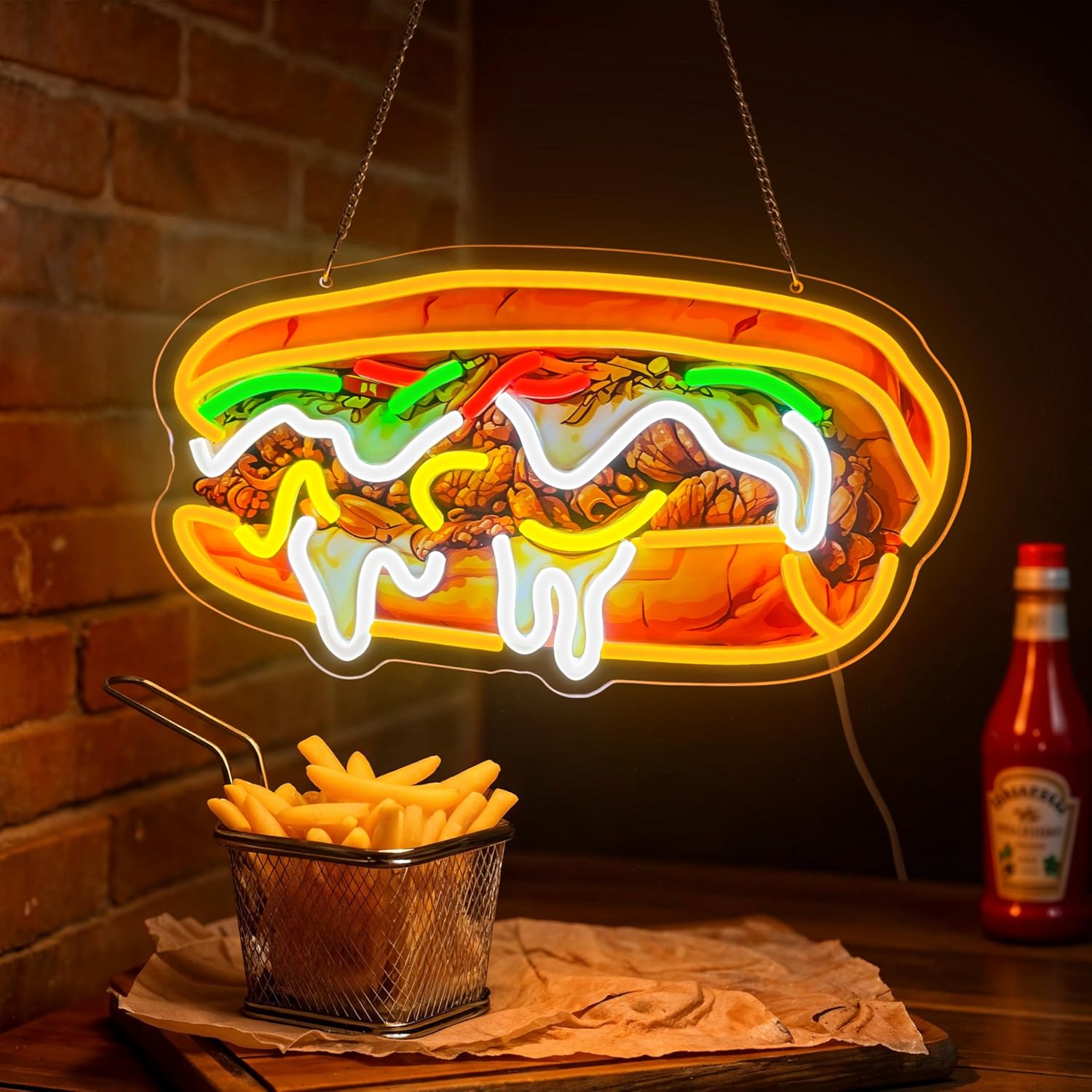Philly Cheesesteak Neon Sign U - Commercial Kitchen Vendor avaliação e preço