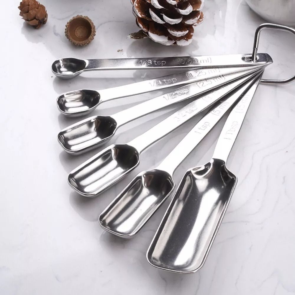 6Pcs Stainless Steel Measuring - Commercial Kitchen Products avaliação e preço