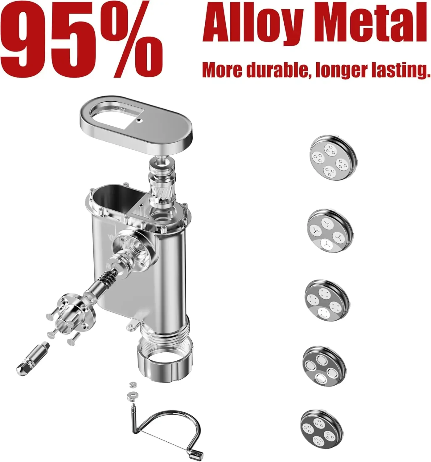 Heavy Duty Metal Pasta Maker A - Commercial Kitchen Aid Mixer avaliação e preço