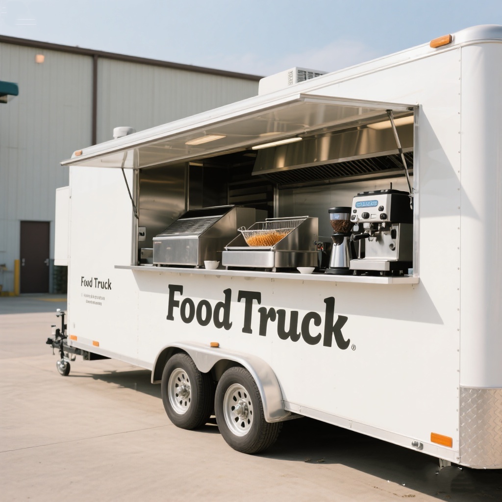 Mobile Food Truck With Full Ki - Commercial Kitchen Trailer avaliação e preço