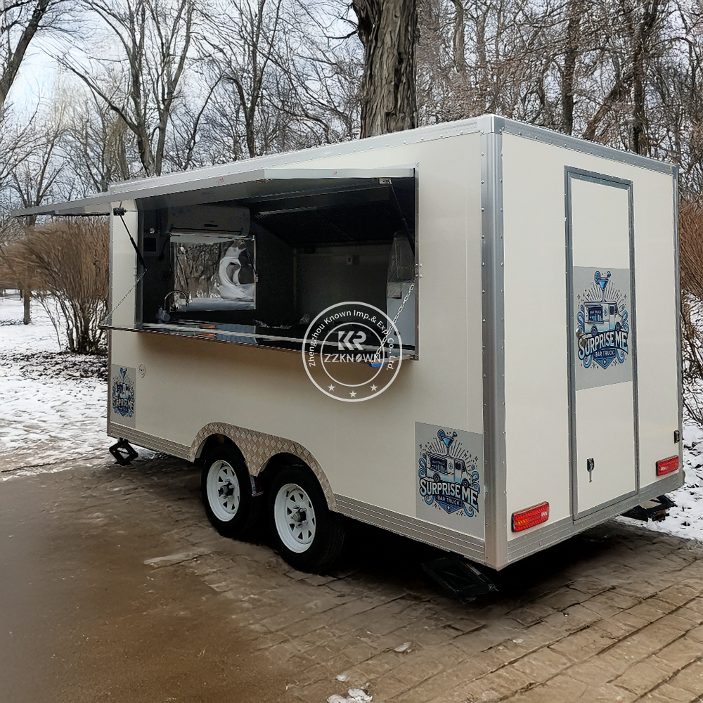 Mobile Food Truck With Full Ki - Commercial Kitchen Trailer avaliação e preço