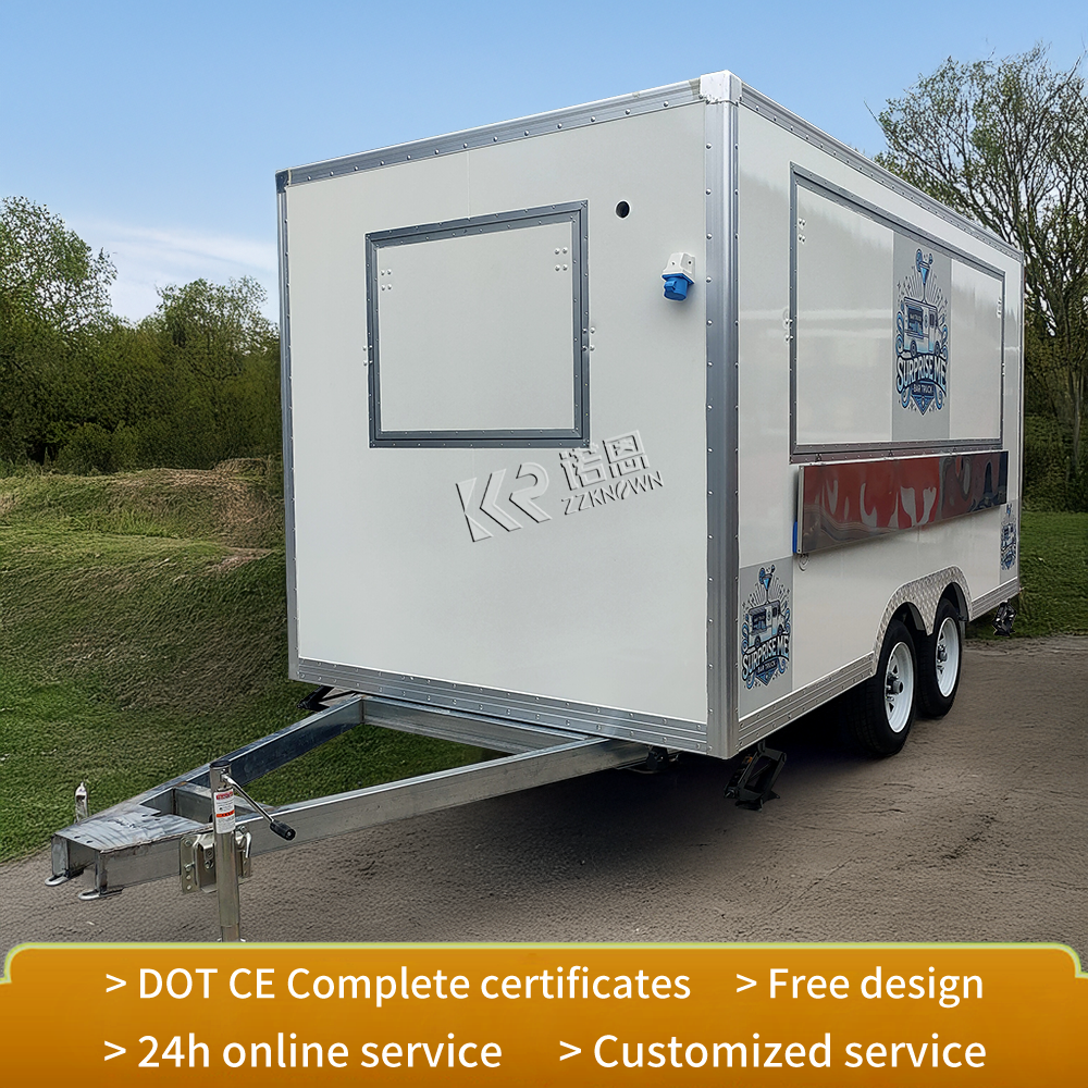Mobile Food Truck With Full Ki - Commercial Kitchen Trailer avaliação e preço