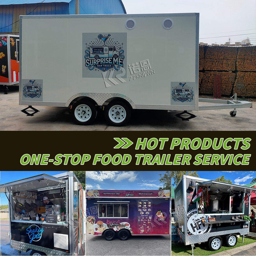 Mobile Food Truck With Full Ki - Commercial Kitchen Trailer avaliação e preço