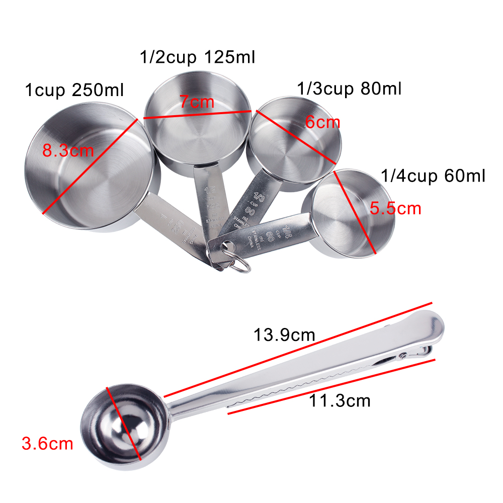 Stackable Measuring Cups and S - Commercial Kitchen Products avaliação e preço