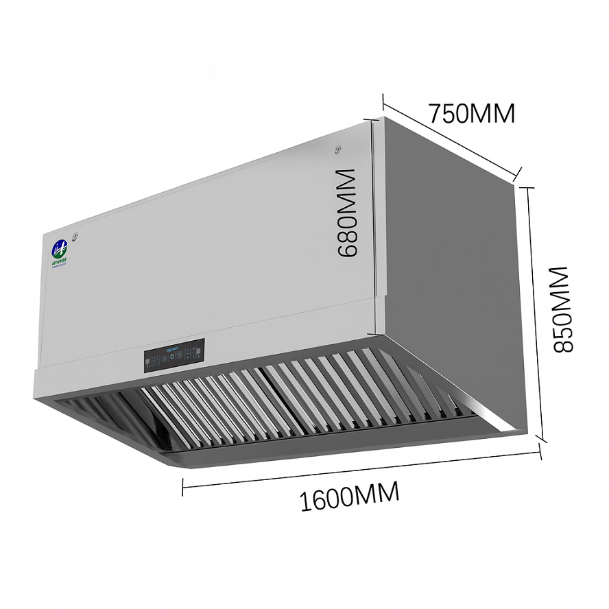 Stainless Steel Smart Range Ho - Commercial Kitchen Range Hood avaliação e preço