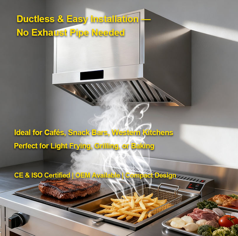 Stainless Steel Smart Range Ho - Commercial Kitchen Range Hood avaliação e preço