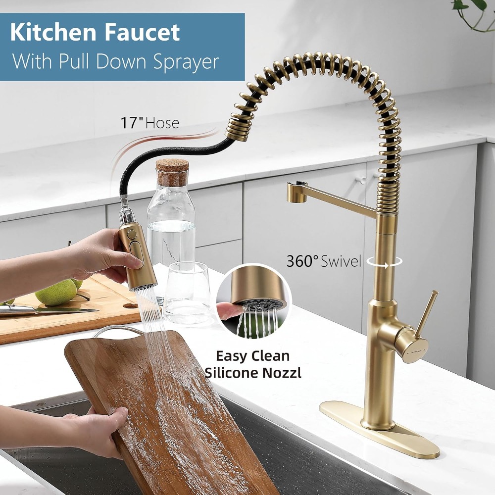 22'' Tall Brushed Gold Kitchen - Commercial Kitchen Products avaliação e preço