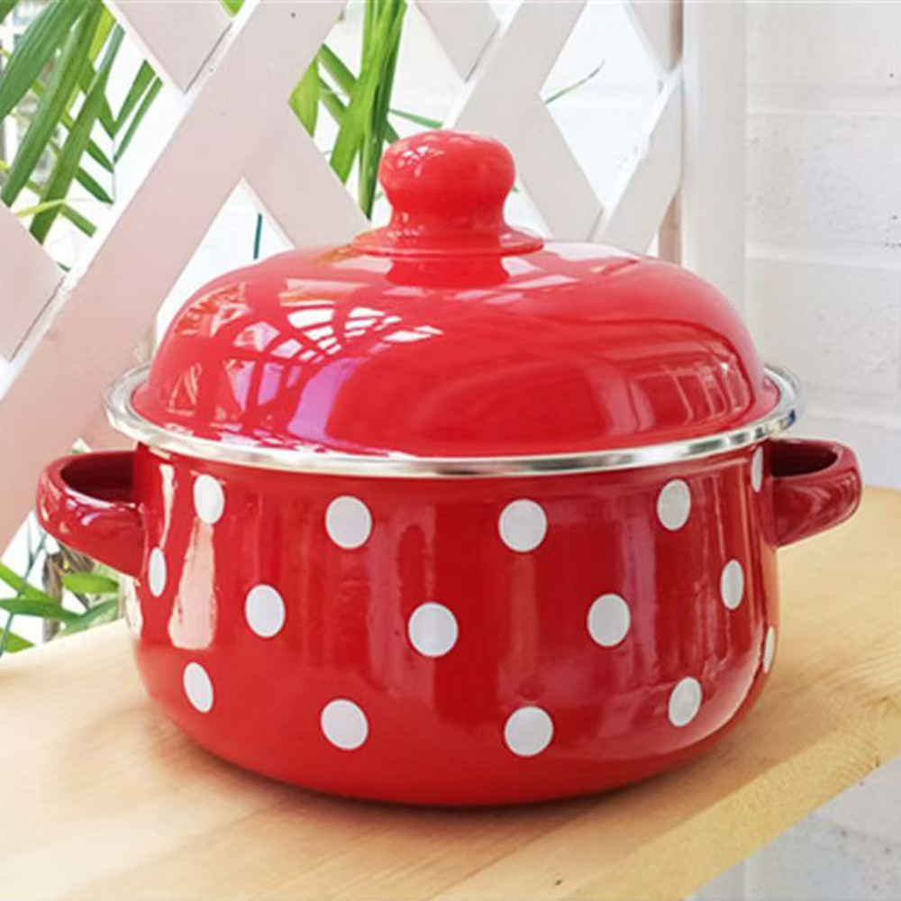 Porcelain enameled soup pot wi - Soup Kettle Warmer avaliação e preço