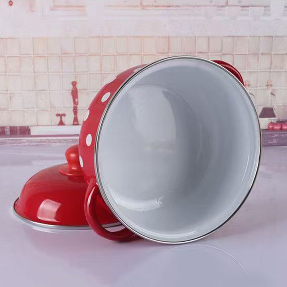 Porcelain enameled soup pot wi - Soup Kettle Warmer avaliação e preço