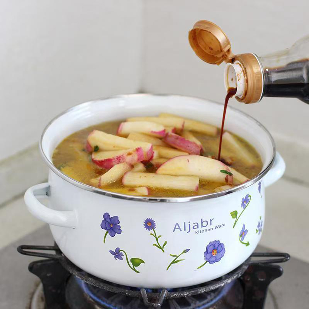 Porcelain enameled soup pot wi - Soup Kettle Warmer avaliação e preço