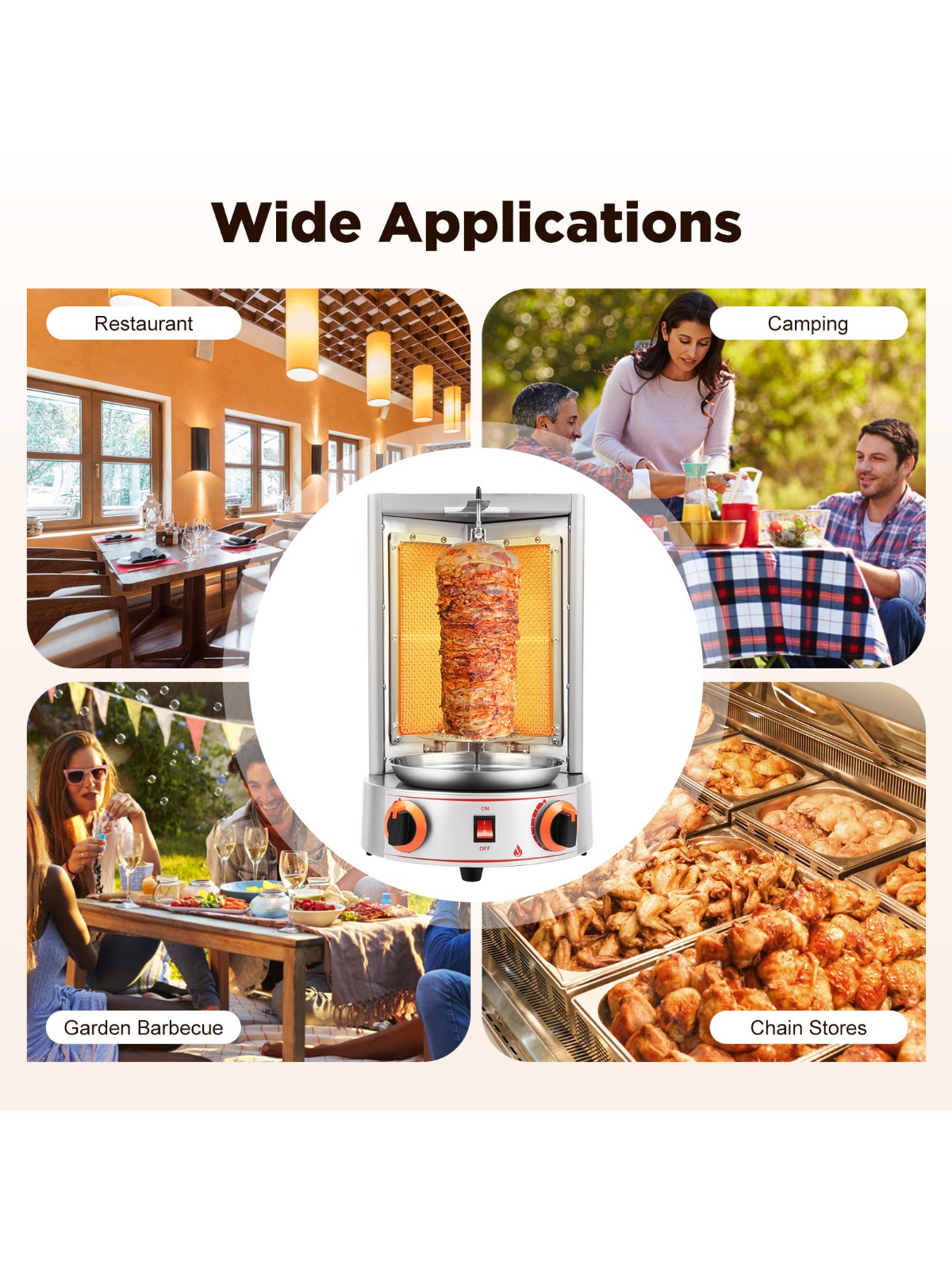Electric Vertical Broiler 360° - Commercial Kitchen Broiler avaliação e preço