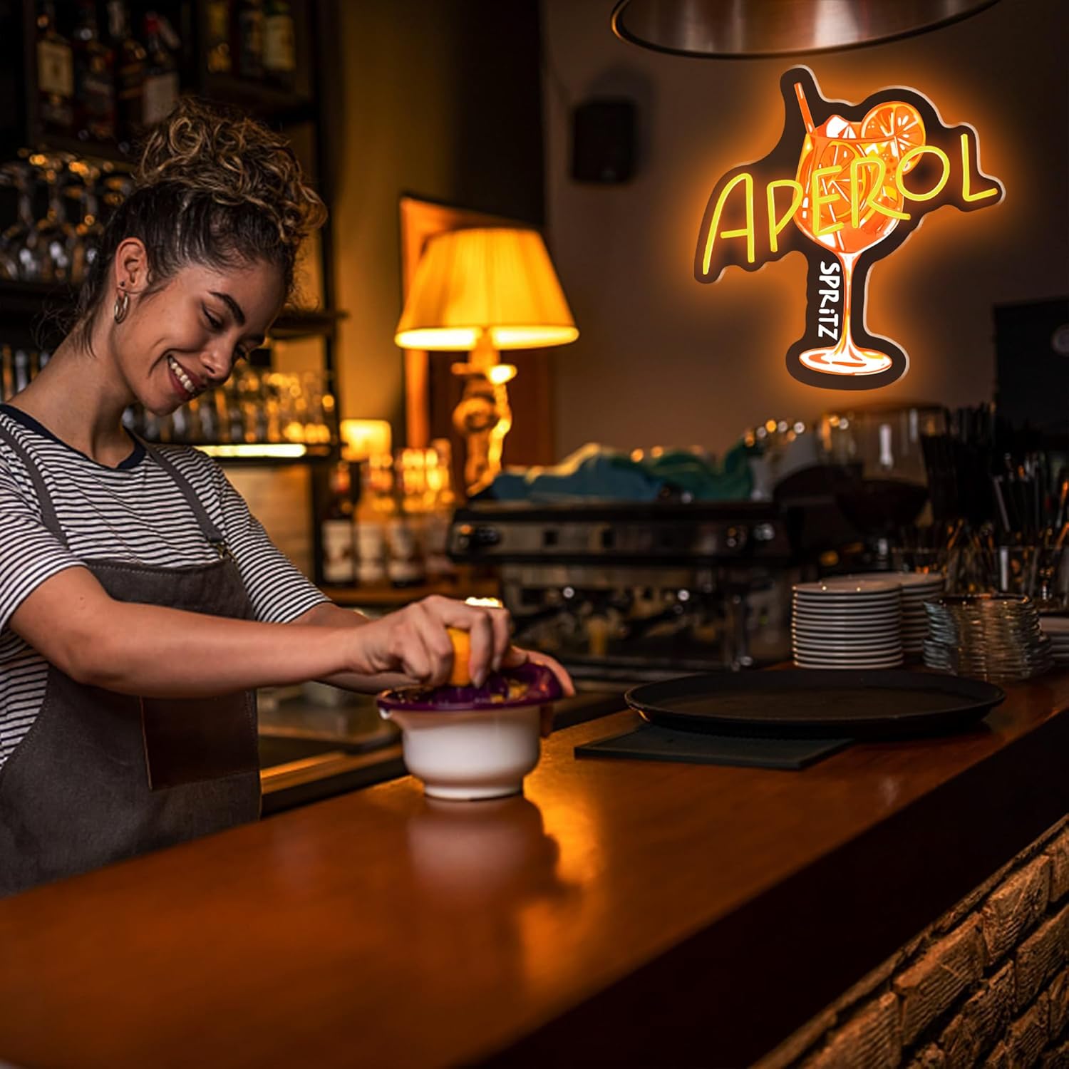 Aperol Spritz Neon Sign LED Co - Commercial Kitchen Light avaliação e preço